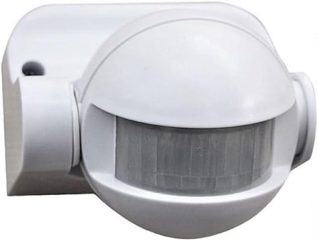 Sensore di Movimento PIR Infrarossi Crepuscolare 180° | Rilevamento fino a 12m, Attivazione Automatica Luce