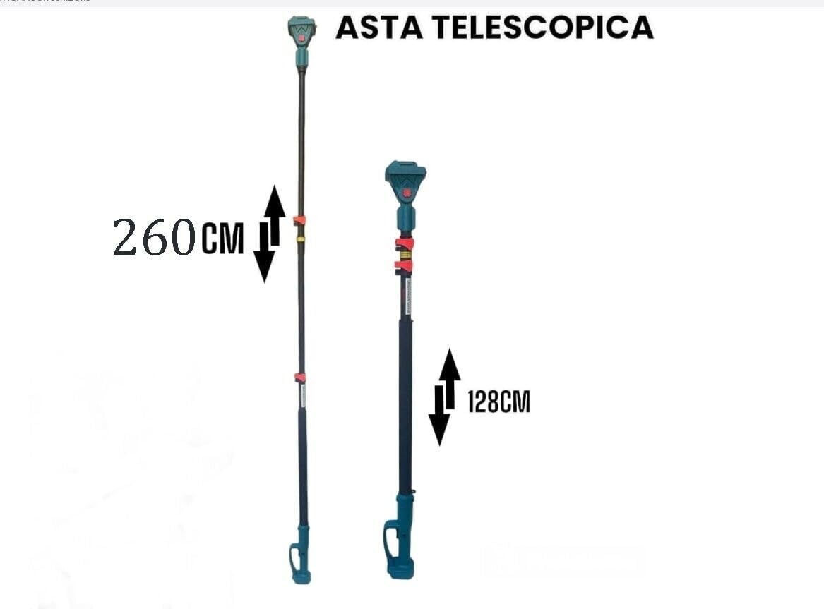 Kit Potatura 3 in 1 Professionale: Mini Motosega + Forbice Cesoia a Batteria con Asta Telescopica