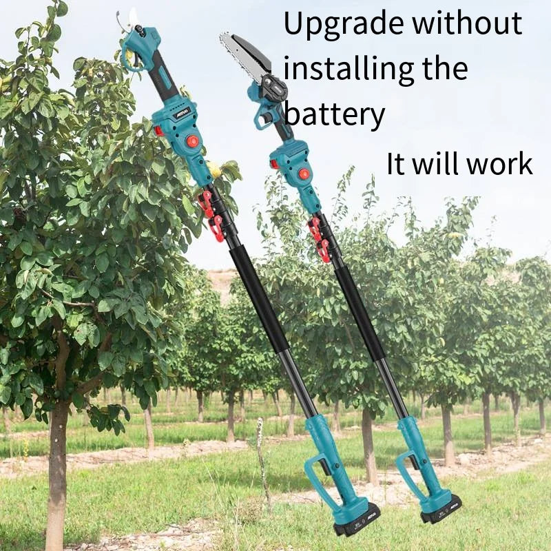 Kit Potatura 3 in 1 Professionale: Mini Motosega + Forbice Cesoia a Batteria con Asta Telescopica