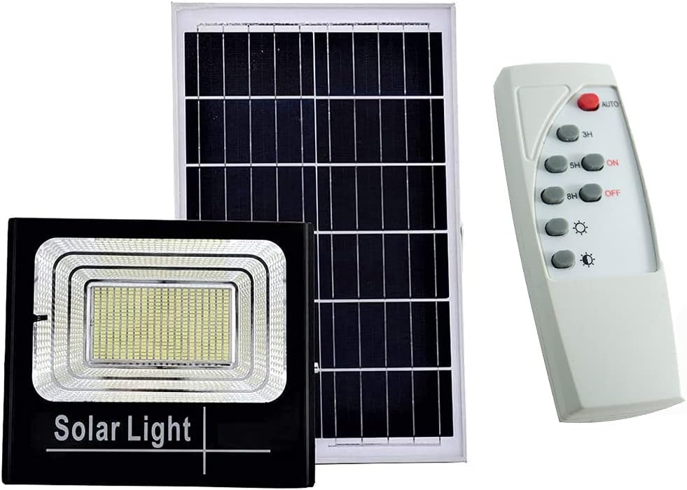 Kit faro LED solare Shunjiuboy 200W con pannello fotovoltaico e telecomando multifunzione