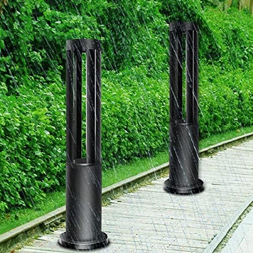 Lampioncino da Giardino 12W LED per Esterni, Moderno, Nero
