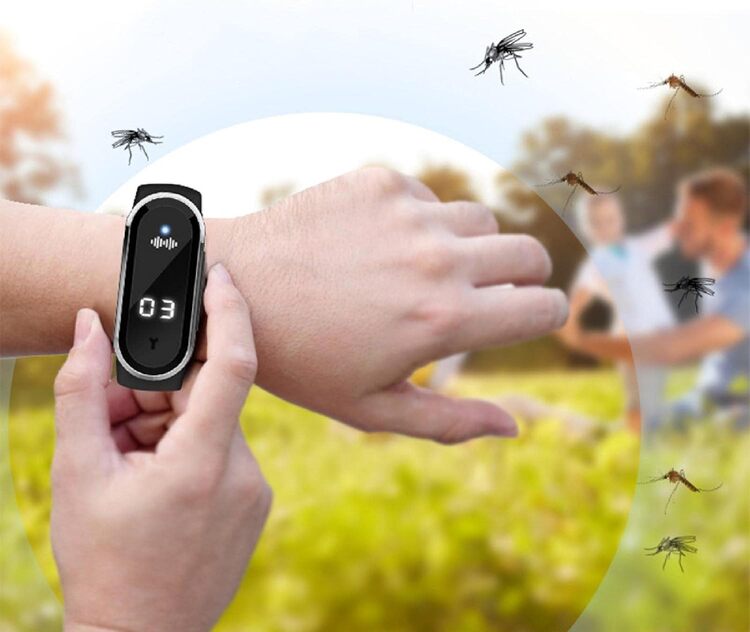 Bracciale elettronico repellente per zanzare ad ultrasuoni anti-insetti