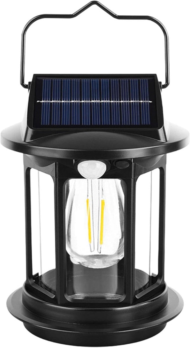 Lanterna Solare Ricaricabile da Campeggio | Luce LED Portatile con Sensore di Movimento e Modalità Regolabili