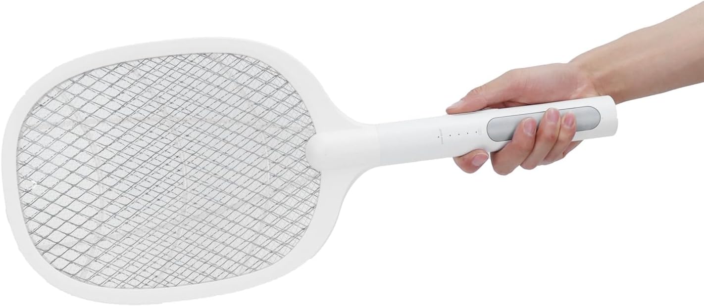 Racchetta zanzare elettrica 3000v racchetta antizanzare con usb ricaricabile e led 2 in 1