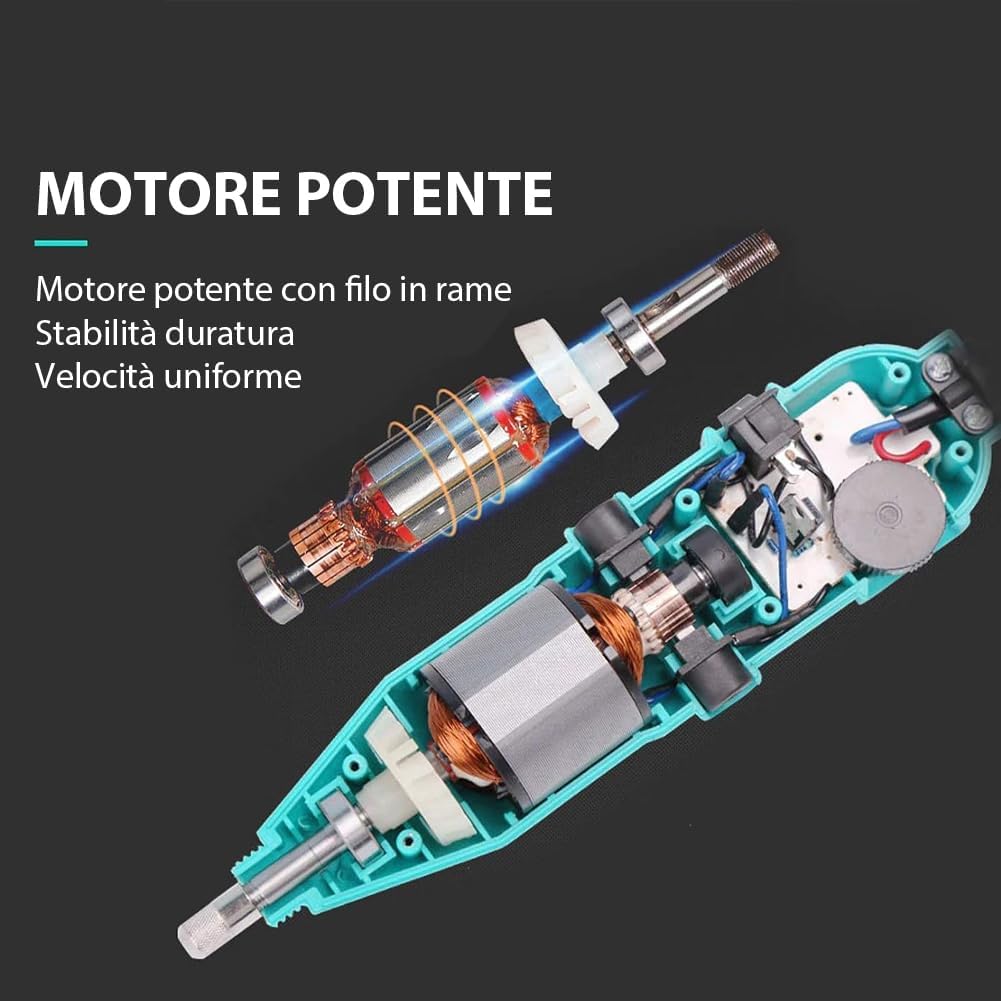 Mini Smerigliatrice Elettrica 180W con Velocità Regolabili e Valigetta 211 accessori - Utensile Rotativo per Bricolage e Fai da Te