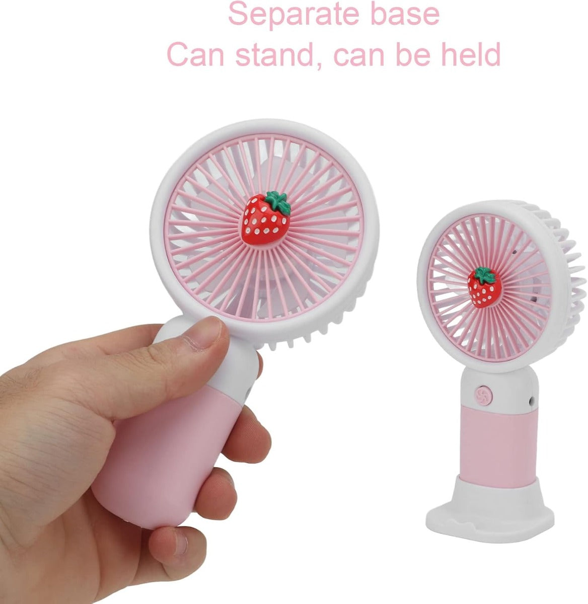 Ventilatore Portatile Ricaricabile con Supporto per Telefono – Mini Ventilatore da Tavolo, Cavo USB Incluso, Perfetto per Casa, Ufficio e Viaggi