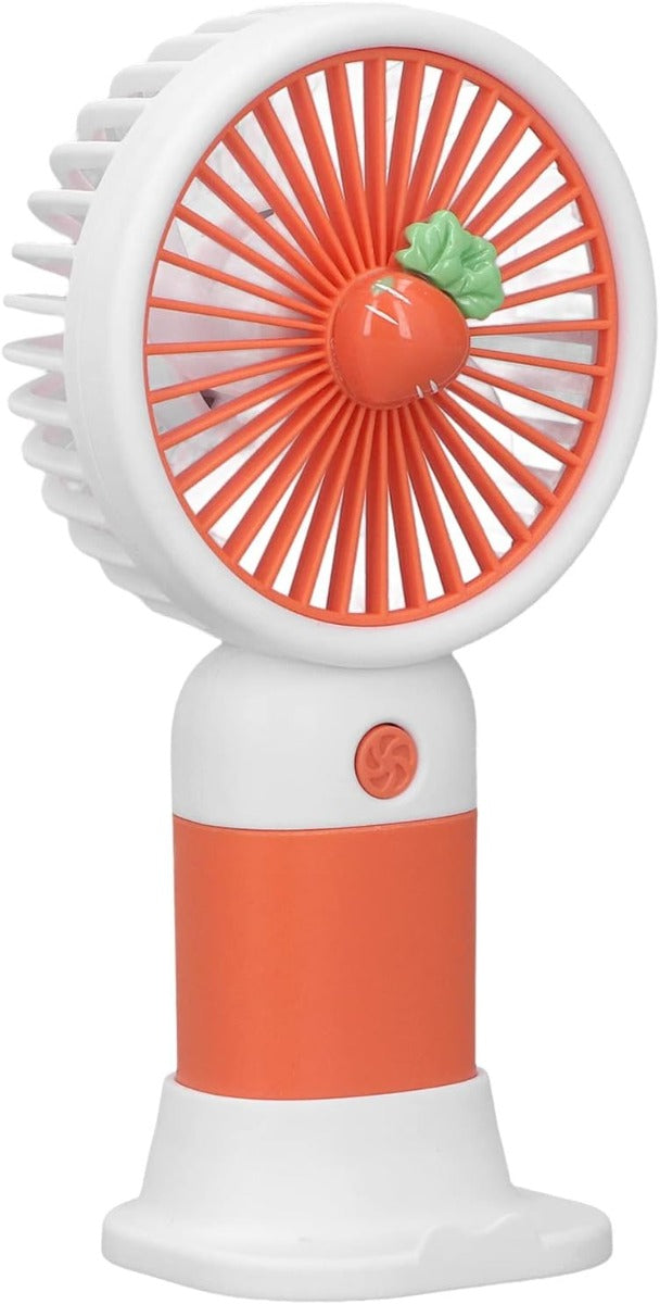 Ventilatore Portatile Ricaricabile con Supporto per Telefono – Mini Ventilatore da Tavolo, Cavo USB Incluso, Perfetto per Casa, Ufficio e Viaggi