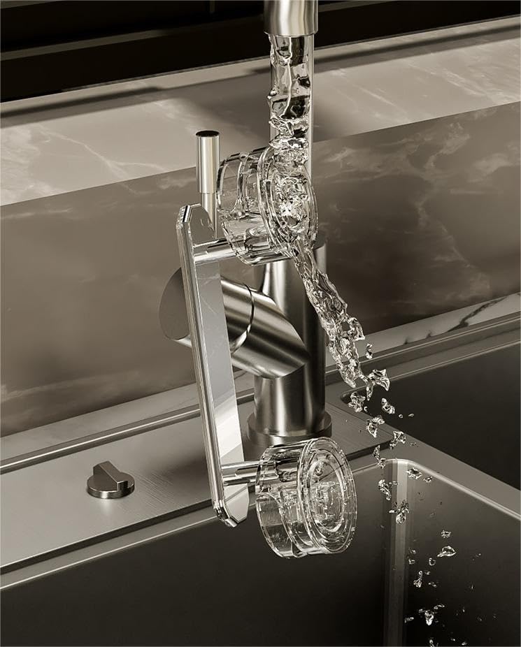 Maniglia a Ventosa Diamantata per Porta e Vetro, Senza Foratura - Design Ergonomico e Potente Adesione