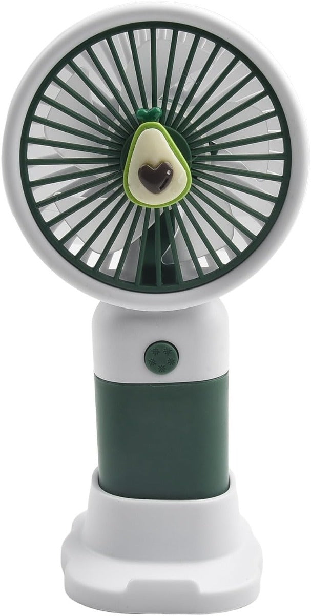 Ventilatore Portatile Ricaricabile con Supporto per Telefono – Mini Ventilatore da Tavolo, Cavo USB Incluso, Perfetto per Casa, Ufficio e Viaggi