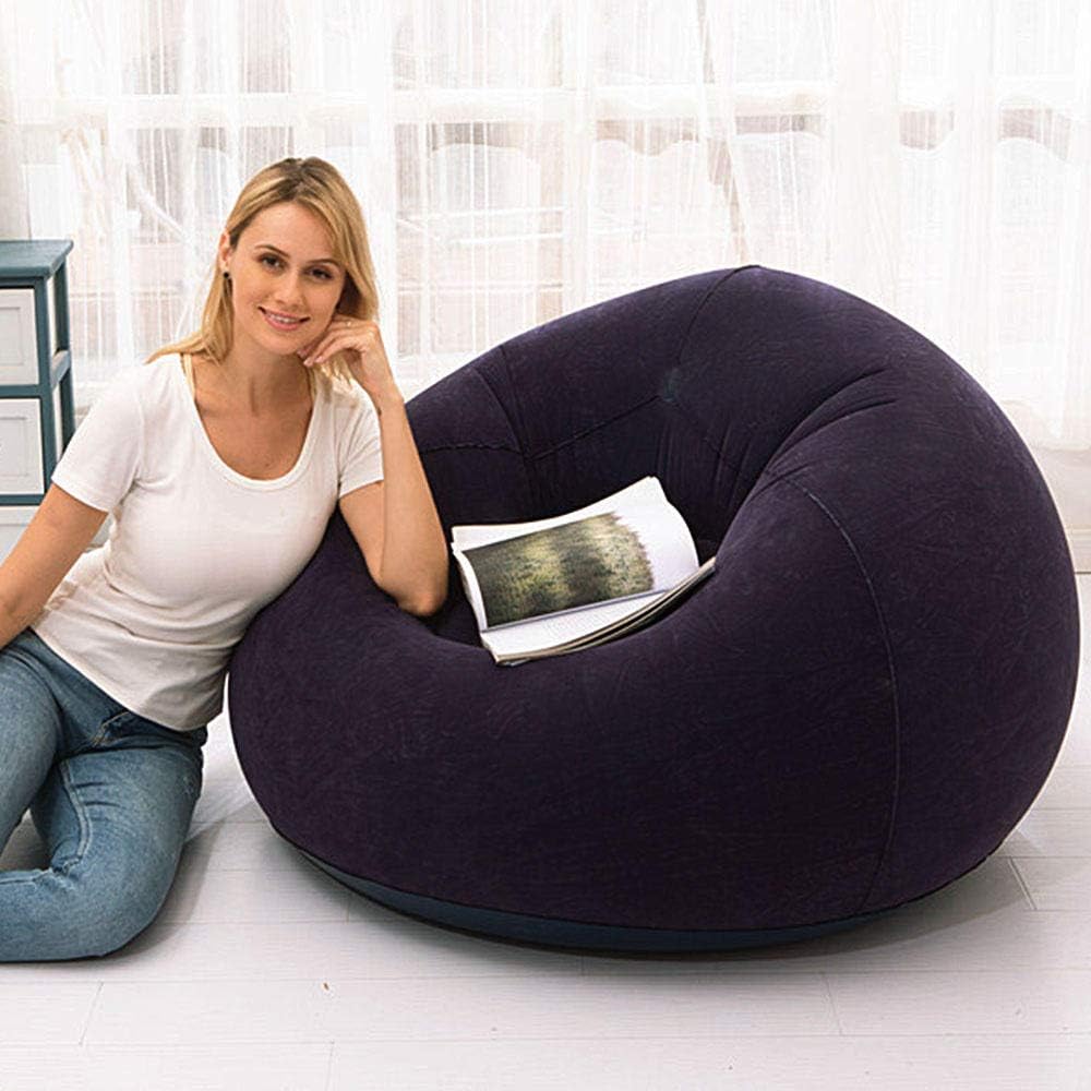 Divanetto Gonfiabile Multifunzione | Blu Sferico in PVC Floccato per Interni ed Esterni 💺🌿
