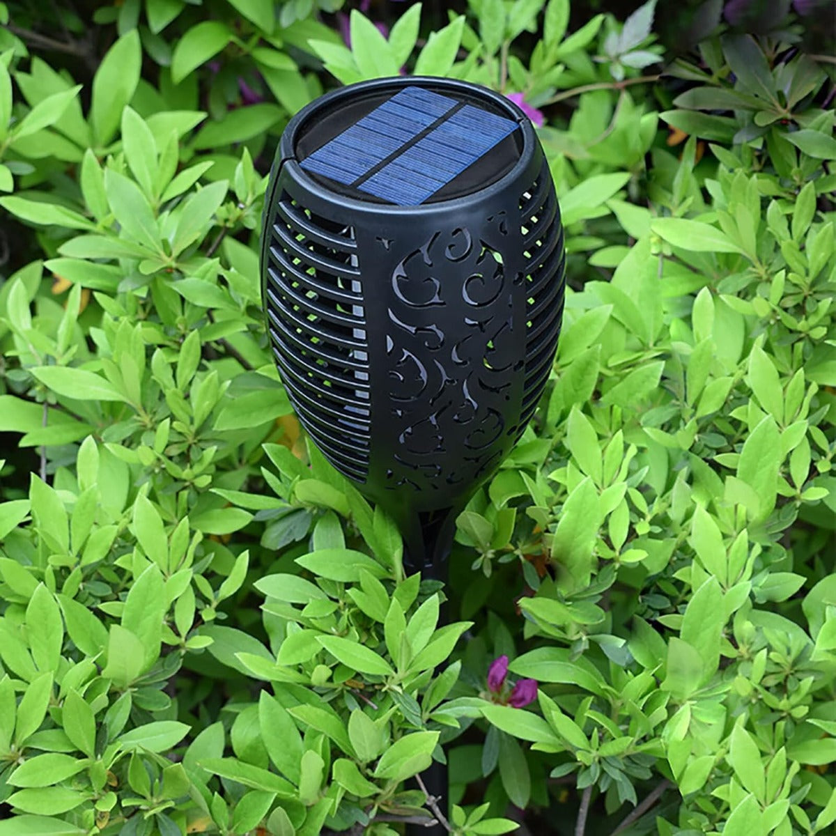 Lampioncino Solare LED TE-B0312 Effetto Fiamma per Esterni con Picchetto