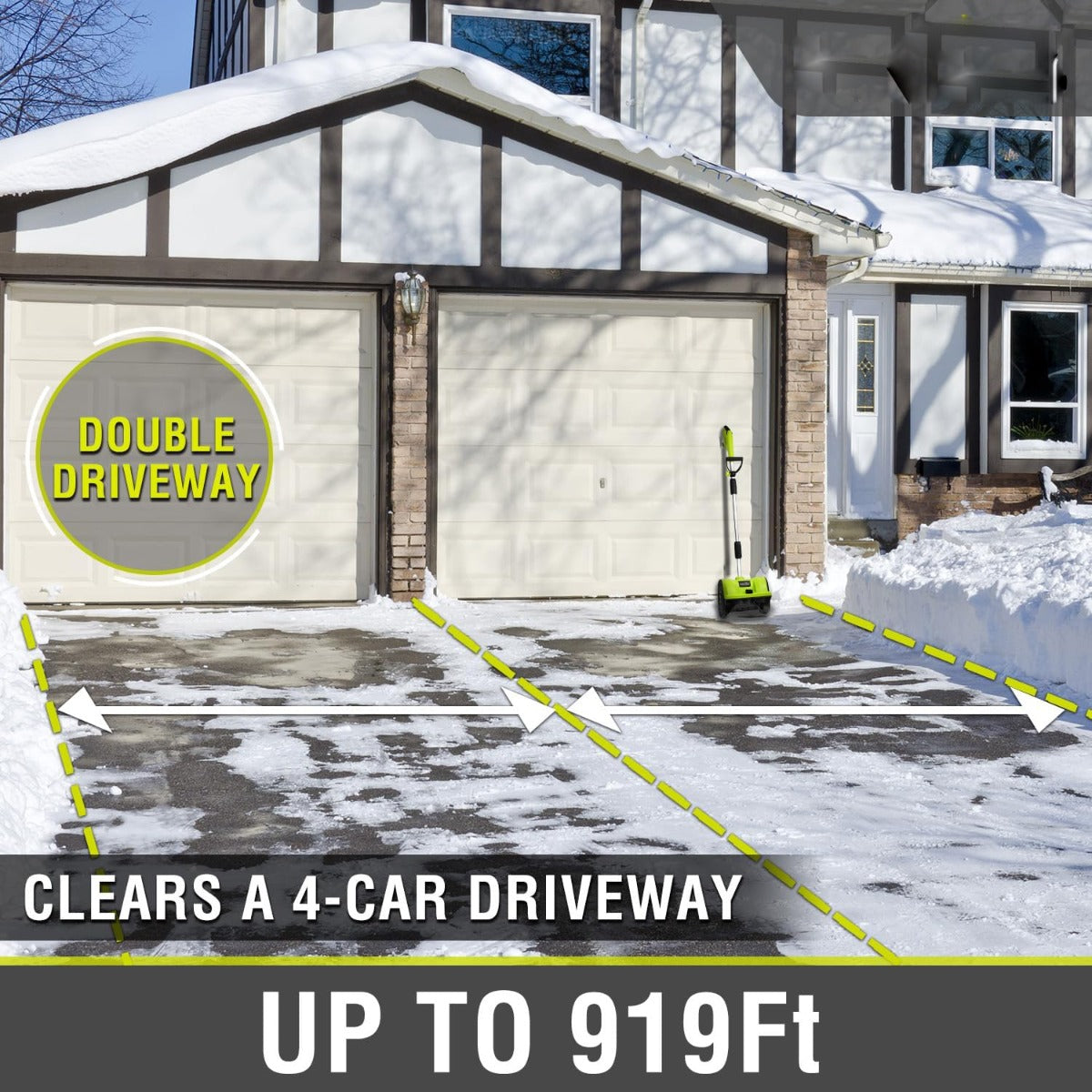 Spazzaneve a batteria Leggera, Compatta e Versatile professionale