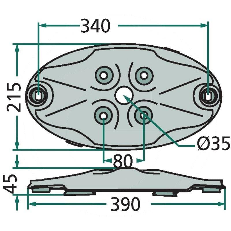 "Disco Kuhn Codice Originale 56807200 | Adattabile a Falciatrice GMD400-500-700-800, FC240-280"