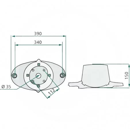 "Disco Cono da Taglio 56807300 Kuhn - Equivalente OEM 56801830 per GMD 400, GMD 500 fino a Macchina n. 950000"