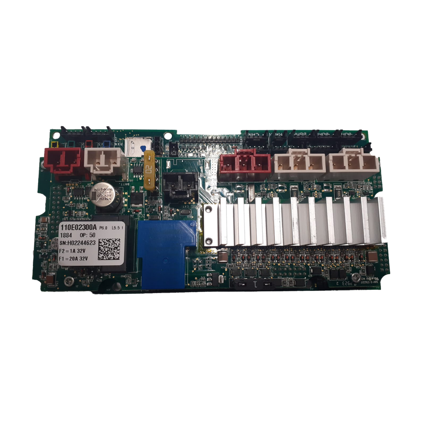 schedina madre 110E02300A originale Zucchetti per Ambrogio L250 L350i 4.0 Basic su sfondo bianco