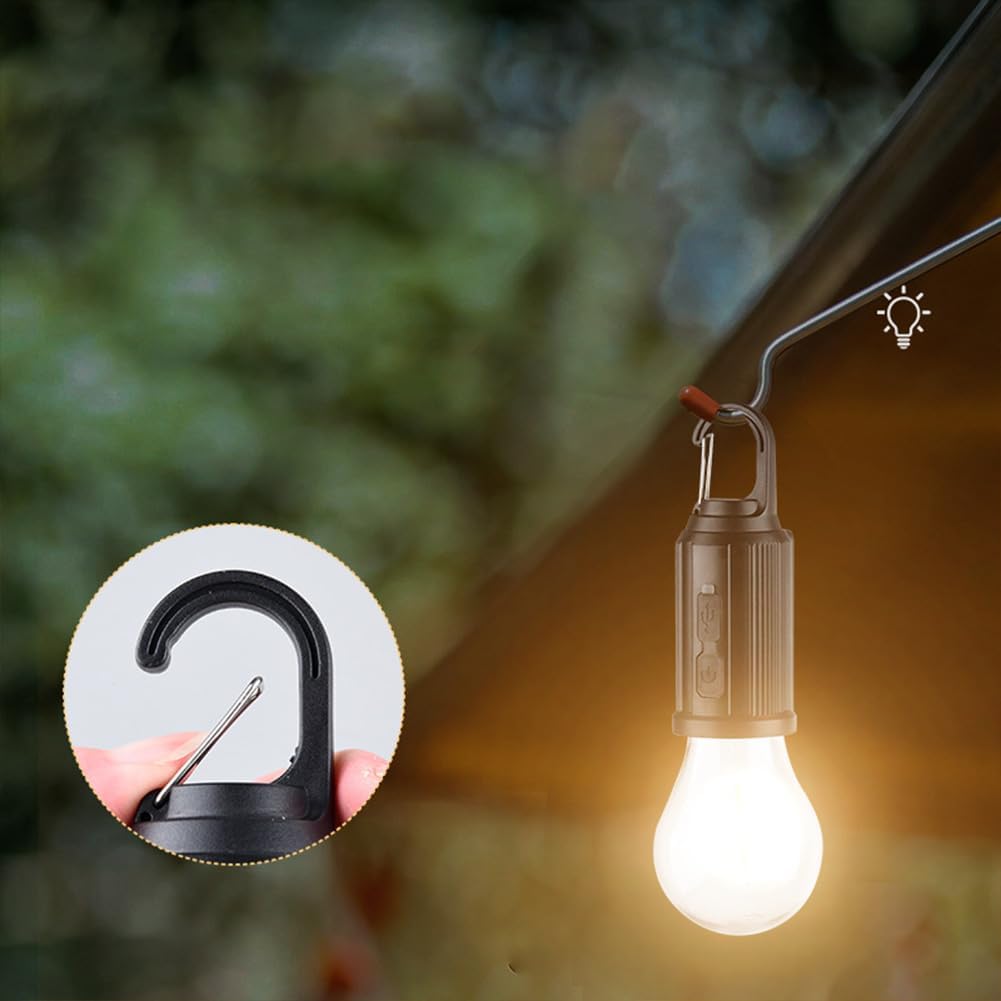 Lanterna da Campeggio Portatile a LED – Ricarica Solare e USB, Impermiabile, 4 Modalità di Illuminazione