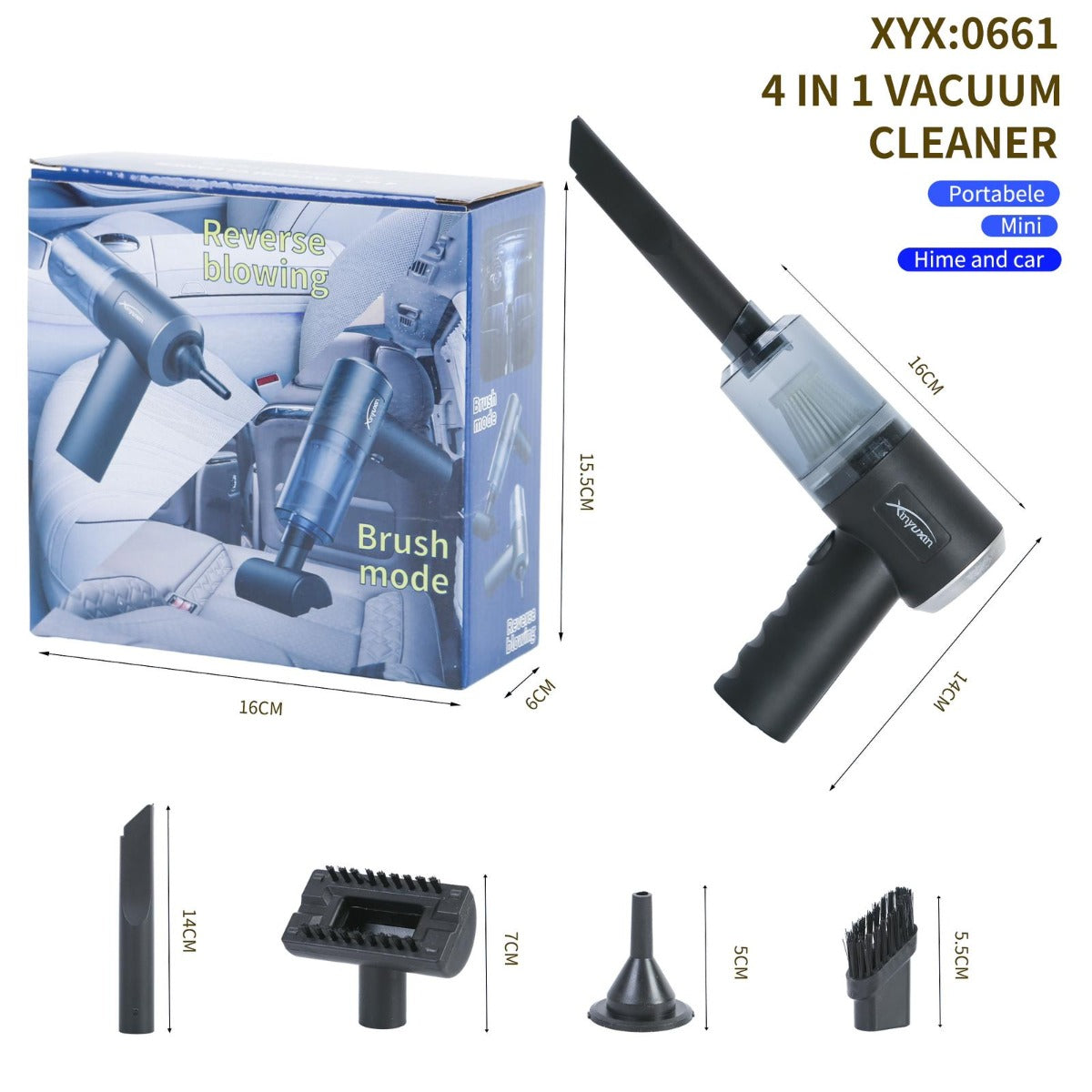 Mini aspiratore e soffiatore professionale portatile per macchina