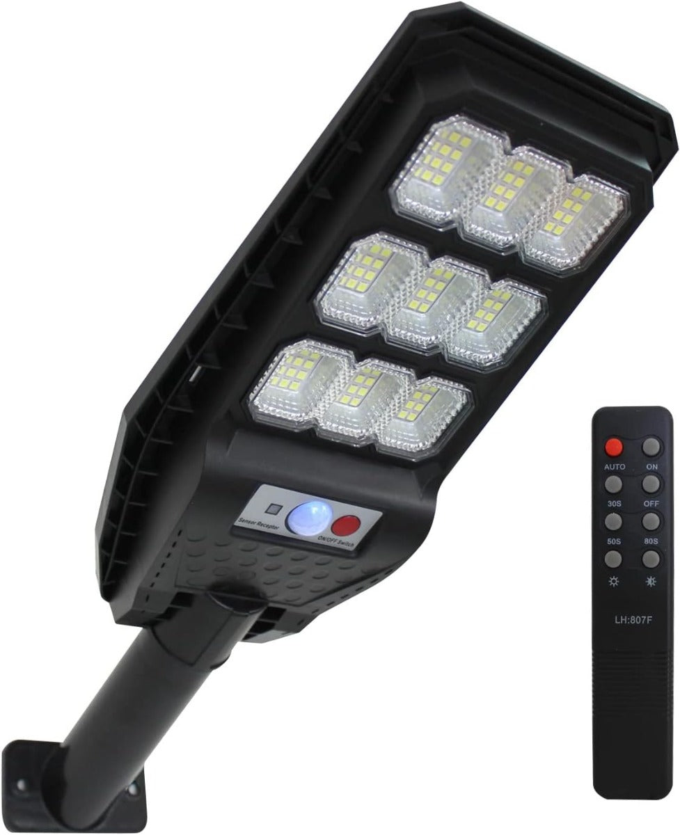 Lampione Solare LED Esterno 100W con Palo e Telecomando – 108 LED