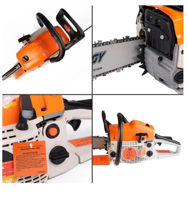 Motosega a Combustione 52cc 2 Tempi con Lama da 50 cm - Kit di Montaggio e Catena per Uso Professionale o DIY