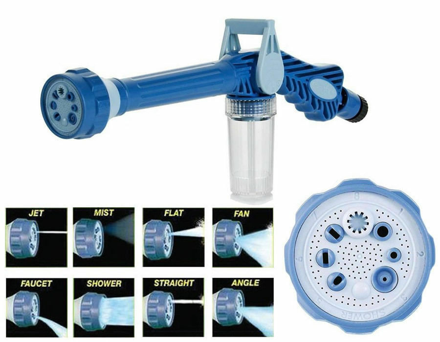 💦 Idropulitrice Portatile EZ Jet Water Cannon – Pistola a 8 Getti con Serbatoio, per Auto & Giardino