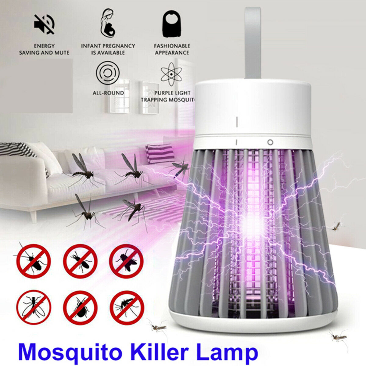 Lampada Elettrica uccidi Zanzare Portatile Led Ammazza Zanzare