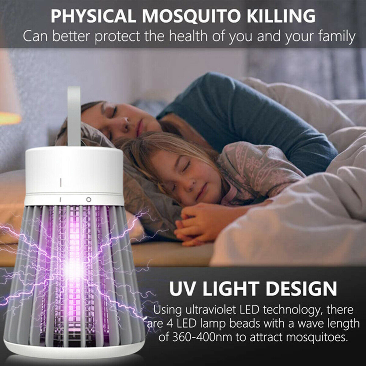 Lampada Elettrica uccidi Zanzare Portatile Led Ammazza Zanzare