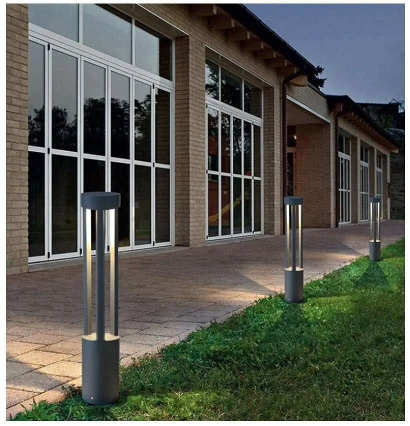 Lampioncino da Giardino 12W LED per Esterni, Moderno, Nero