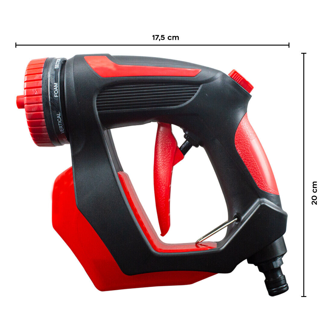 Pistola ad acqua multifunzione con serbatoio per sapone