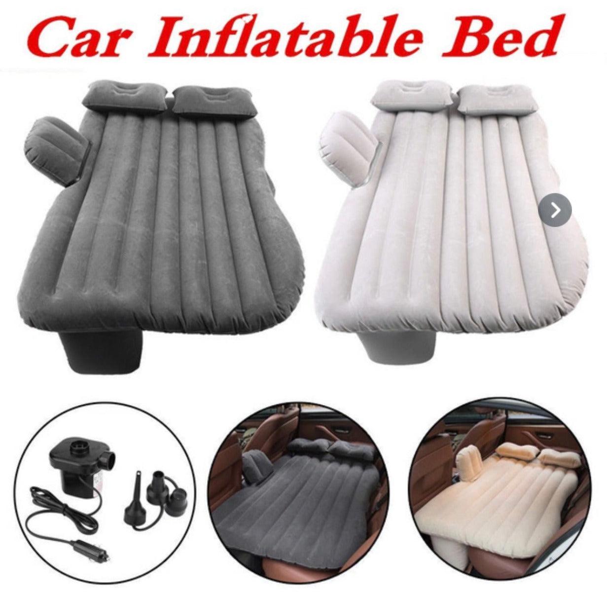 Letto Gonfiabile per Auto con Pompa Integrata, Ideale per Viaggi, Campeggio e Relax in Auto