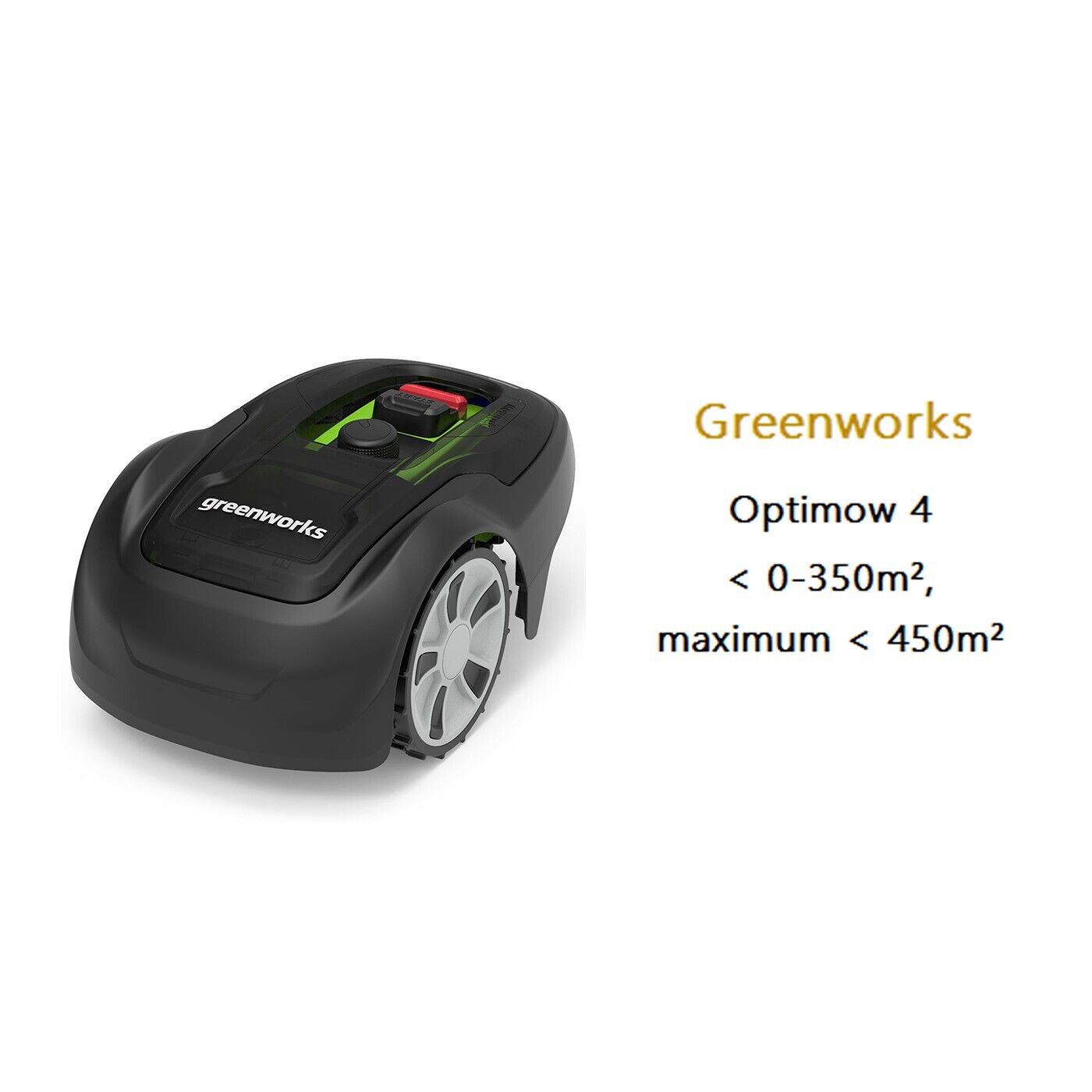 Optimow 4 Greenworks Robot falciatrice robot tosaerba 450 m2 larghezza di taglio 17 cm
