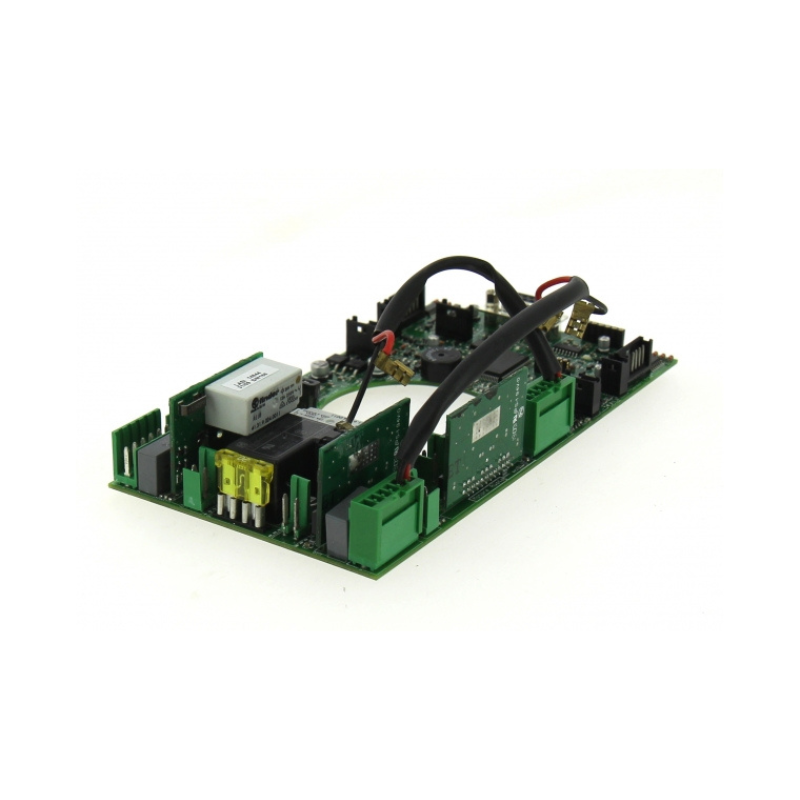 schedina madre Wiper Blitz Ambrogio 50_SMEU_01 vista obliqua con connettori su sfondo bianco