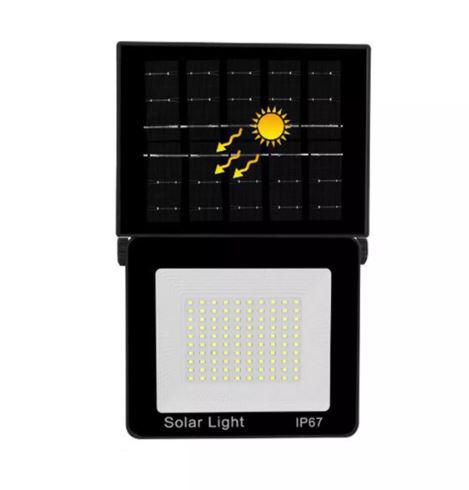 Faro LED Solare con Pannello Integrato e Sensore Crepuscolare IP67 – 100 LED per Illuminazione Esterna TE-B0636
