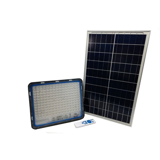 🌞 Faro LED 200W con Pannello Solare Separato – Luce Fredda 6500K, Telecomando, IP67