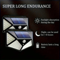 🌞 Kit 6 Luci Solari a LED con Sensore di Movimento – 100 LED, IP65, Copertura 270°