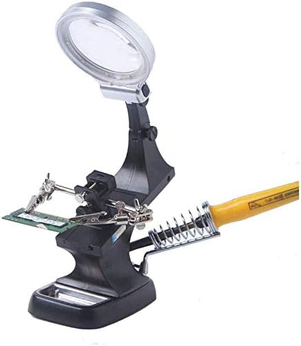 Lente d'Ingrandimento da Scrivania con Luce LED, Supporto Pieghevole e Alimentazione USB