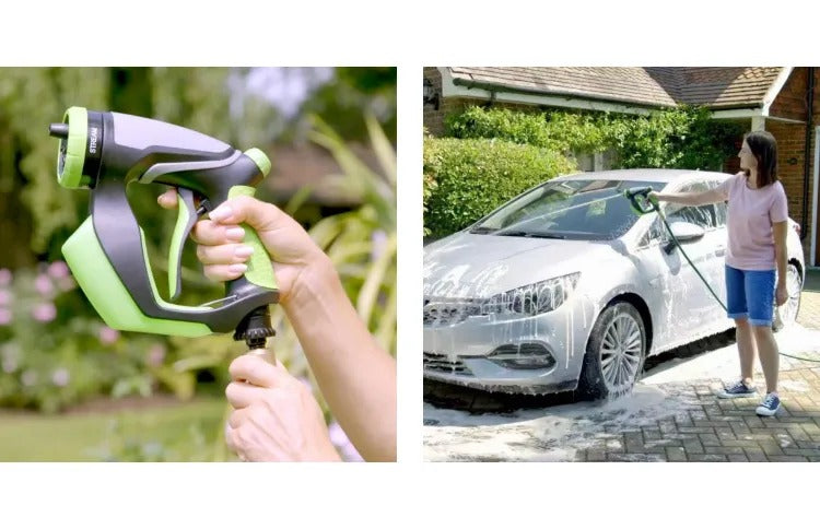 🚗 Idropulitrice Portatile ad Alta Pressione – Serbatoio Sapone 200 ml, 4 Getti Regolabili, Universale per Lavaggio Auto