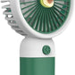 Ventilatore Portatile Ricaricabile con Supporto per Telefono – Mini Ventilatore da Tavolo, Cavo USB Incluso, Perfetto per Casa, Ufficio e Viaggi