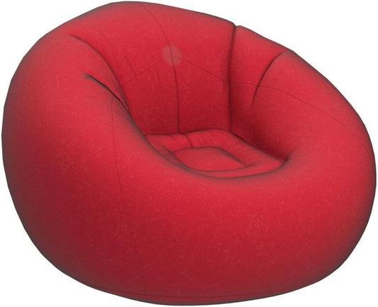 Divanetto Gonfiabile Multifunzione | Rosso Sferico in PVC Floccato per Interni ed Esterni ❤️💺