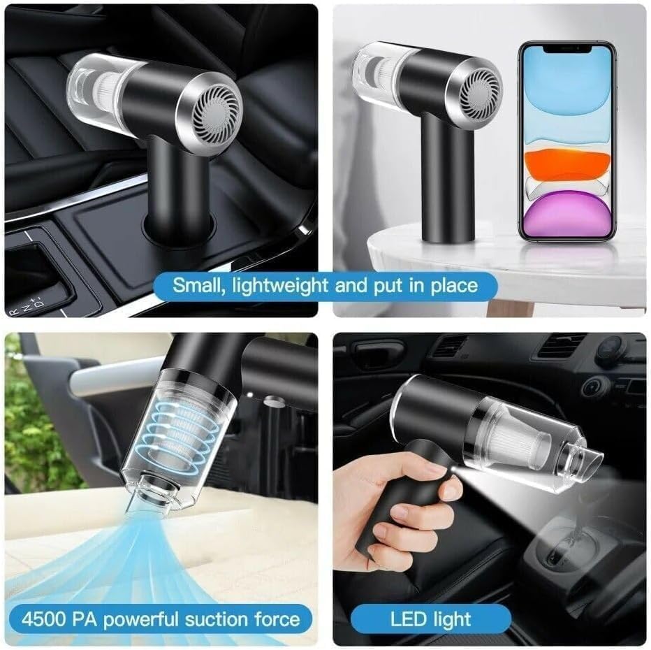 Mini Aspirapolvere Portatile Senza Fili - Potente e Versatile per Casa, Auto e Ufficio