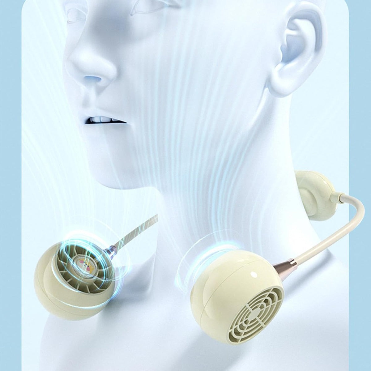 Ventilatore Da Collo Ricaricabile Portatile - Leggero E Silenzioso Per Sport, Ufficio E Viaggi - Foto 7