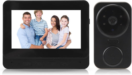 📺 Videocitofono con Monitor Integrato – Visione Notturna, Audio Bidirezionale, Lente Grandangolare