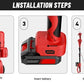 Kit potatura a batterie forbice cesoie con 2 batterie e motosega 6" con asta telescopica