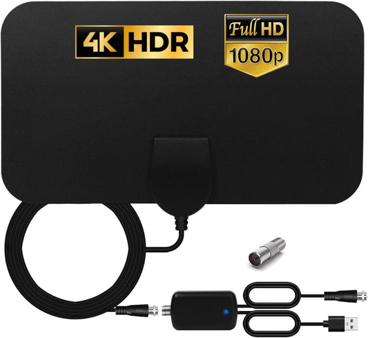 Antenna tv interna antenna per dtt dvb-t/dvb-t 2 per tv digitale con amplificatore segnale antenna support 4k hd