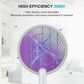Racchetta zanzare elettrica 3000v racchetta antizanzare con usb ricaricabile e led 2 in 1