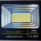 Shunjiuboy Faro LED Solare 400W con Sensore Crepuscolare, Telecomando e Timer, Luce Bianca Fredda 6500K, IP67