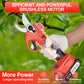 Kit potatura a batterie forbice cesoie con 2 batterie e motosega 6" con asta telescopica