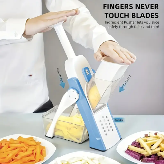 🔪 Mandolina Affettaverdure 8 Livelli | Taglia Frutta, Verdura e Carne – Lame Inox