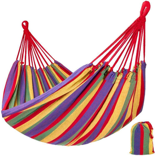 Amaca da giardino singola colorata sacca cotone campeggio tenda tessuto 185 x 80 cm