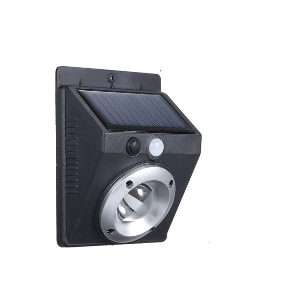 Faretto luce led cob pannello solare ricaricabile sensore di movimento pir