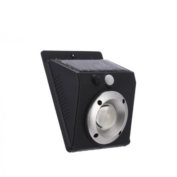 Faretto luce led cob pannello solare ricaricabile sensore di movimento pir